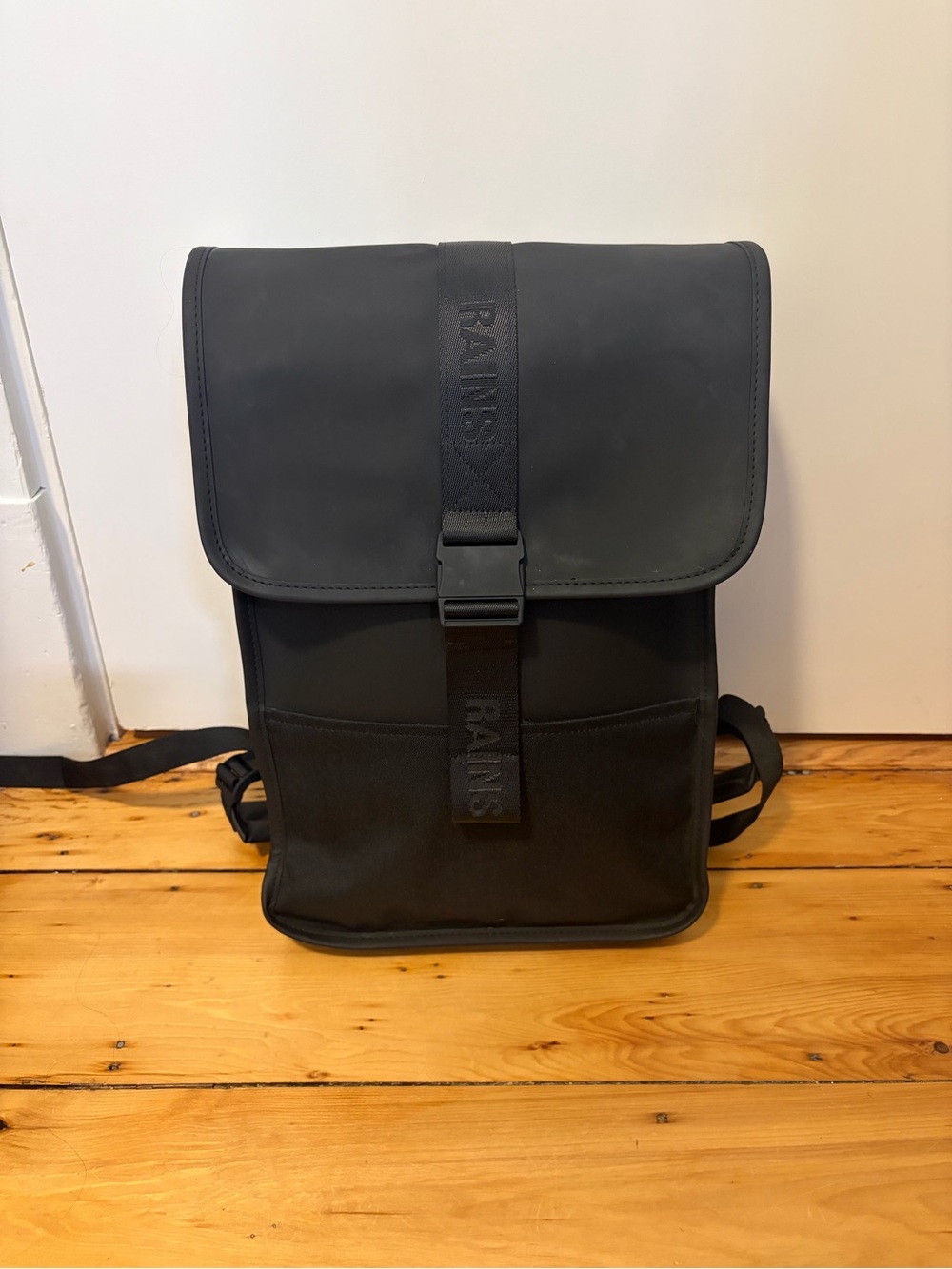 Rains Trail Backpack Mini Black Waterproof Commuter Laptop Bag